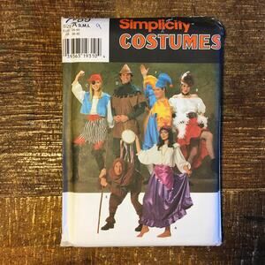 Simplicity Sewing Pattern 7289 Costume Hunchback Jester Pirate CanCan S-L UNCUT